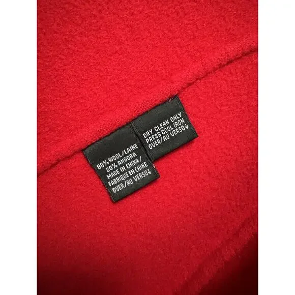 Red Wool Jacket Blazer Womens 6 Classic Fitted Feminine Elegant Ellen Tracy - Picture 7 of 8